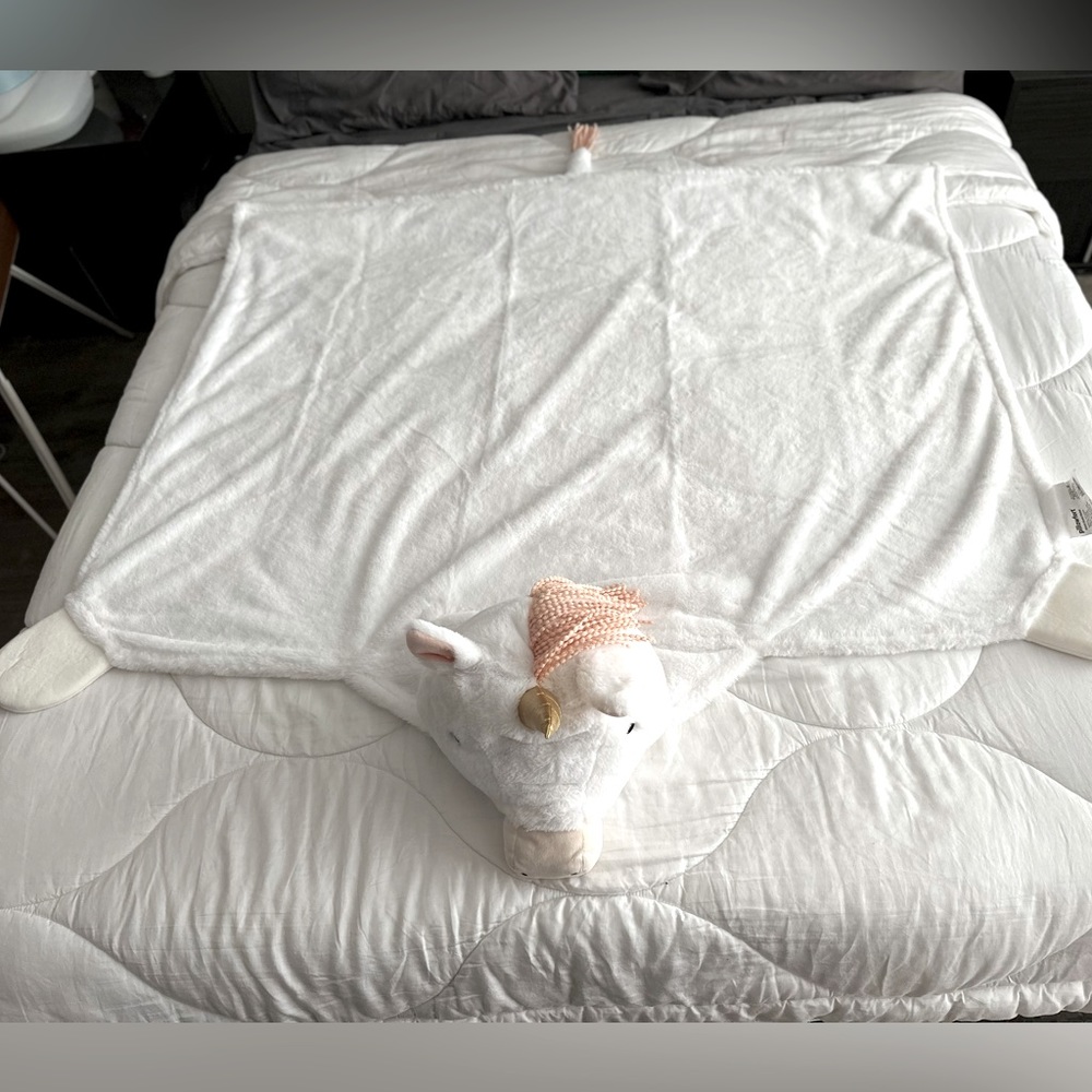 Unicorn Hooded Blanket by Pillowfort